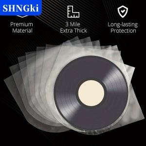 SHNGki 50 cái 7 10 12 inch rõ ràng Vinyl ghi lại protecter LP kỷ lục túi nhựa chống tĩnh kỷ lục bên trong tay áo bao bì túi rõ ràng Bìa