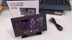 Multifunction Weather Stations Clock Thermometers Hygrometer With Temperature Trend Alarm Calendar Display