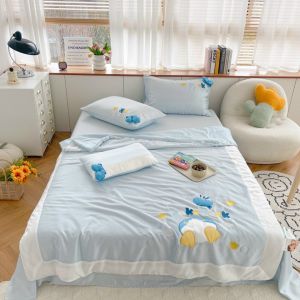 (💥 FREESHIP MAX) SET 4 MÓM CHĂN GA GỐI LỤA TENCEL CHO BÉ TRAI- MỀN CHẦN HÈ TENCEL100% NHẬP KHẨU