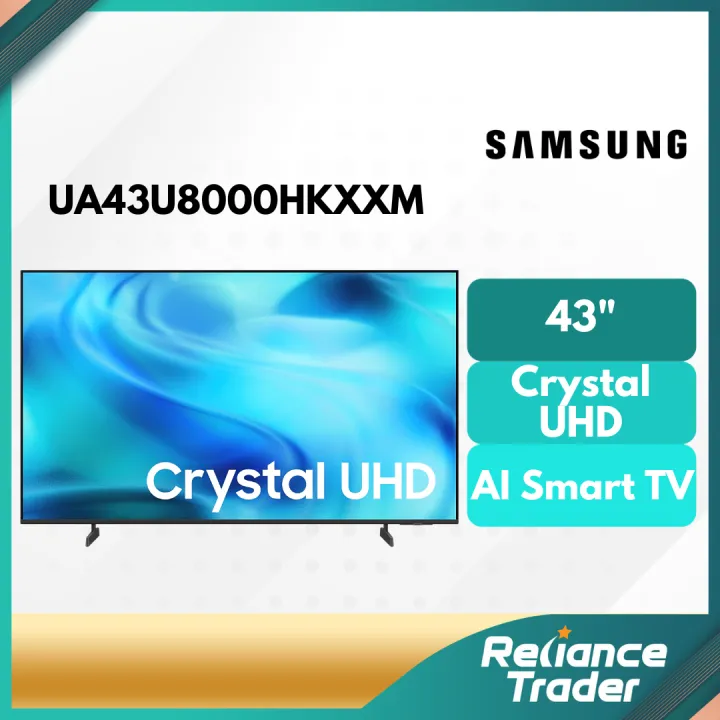 【 】Samsung 43“ Crystal UHD U8000H 4K Vision AI Smart TV UA43U8000HKXXM