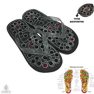 Sandal Refleksi Kaki Kesehatan Model Jepit/Rematik/Terapi/Refleksi/Akupuntur Tradisional untuk Mengatasi Pegal Linu dan Nyeri Pinggang - Pria
