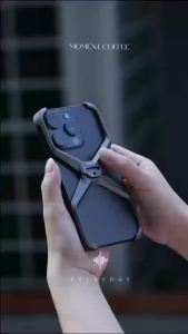 Metal Rimless Phone Case For IPhone 13 14 15 Pro Max Aluminum Removable Heat Dissipation Armor Phone Cover For IPHON 15 Promax