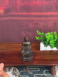 Indonesia Agarwood Wood Carving Daily Tathagata BuddhiSolid Wood Hand-Carved Sakyamuni
