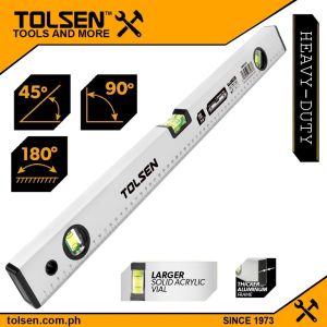 Tolsen Spirit Leveler w/ Scale Reading Accurate (16" | 24" | 32" | 40" | 48" | 60" | 80") Aluminium Frame Sturdy
