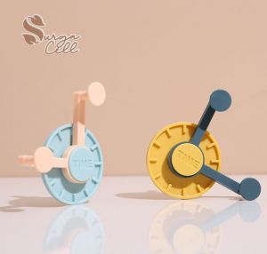 SGC RT104 Gantungan tempel dinding bentuk Time dengan 2 pengait hook magic rotasi 360