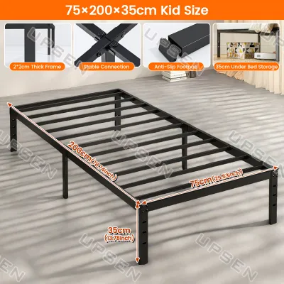 Royal Minimalist Iron Bed Frame Premium High Load Bearing Single/Double/Queen Bed Sturdy