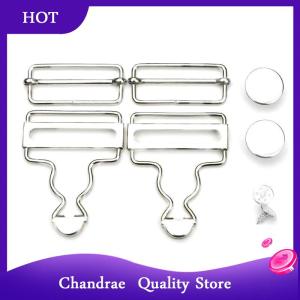 [Chandrae] Dungaree Fasteners Clip Brace Buckles With Jeans Buttons Set For Denims Jackets Home DIY Apparel Sewing Supplies