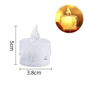 Transparent Battery Flameless Candles LED flameless candle birthday decoration battery powered