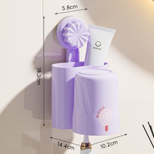 Toothbrush Holder Wall MountedSuction Cup Toothbrush Holder for BathroomShower Razor Organizer