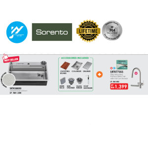 Sorento HoneyComb Texture SUS 304 Kitchen Handmake High End Sink Sinki Dapur Multifunctional Sink