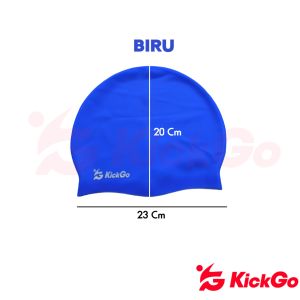 KickGo Topi Renang Karet Silikon Swim Swimming Cap Penutup Kepala Renang Remaja Dewasa All Size Pria Wanita
