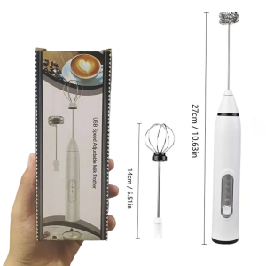 【Daily Suki Store】USB Rechargeable Handheld Milk Frother 3-Speed Handheld Electric Foam Maker for Coffee Matcha Protein & Eggs Portable Foam Maker