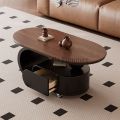 [CozyNest ]Italian Oval Coffee Table/Rock Slab Top/Modern Living Room Side Table/SG Seller. 