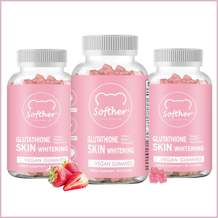 Softher Glutathione Skin Whitening Gummies Vitamin Collagen Skin