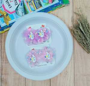 Jepit Rambut Pita Renda Klip Gaya Korea - Jepit Rambut Anak Renda Motif Kitty Black