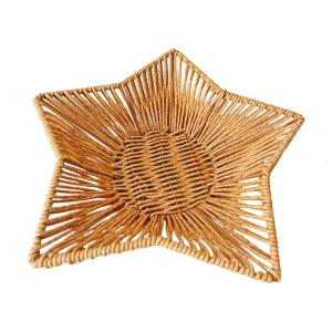 Giỏ mây giả rộng rãi đa chức năng lưu trữ hình ngôi sao Tấm dệt nhà Khay trưng bày Rau