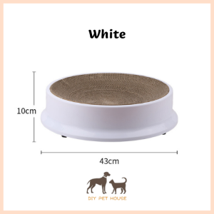 Big Size 43cm XL Cat Scratcher Catnip Cat Scratching Corrugated Board grinding papan penggaruk 圆形可换芯猫抓窝
