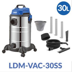 LADDERMAN 30L Stainless Steel Wet and Dry Vacuum Cleaner Heavy Duty Home Commercial Penyedut Habuk Vacum Rumah