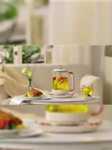 Electric Tea Pot  Electric Health Kettle  Glass Kettle Electric Health Pot Pure Titanium Automatic Home Office Make Tea and Heat Preservation 烧水壶 养生壶多功能