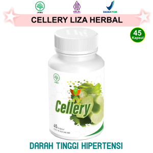 LHI CELLERY LIZA HERBAL INTERNASIONAL 45 KAPSUL JAMU OBAT HERBAL CELERY DARAH TINGGI HIPERTENSI PENURUN TENSI DAUN SELEDRI