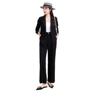 Jass Shop Coordinates Crop Long Sleeve Blazer and High Waist Trouser Fit From S-M 0802