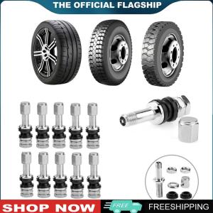 [TOPACE MALL]10 ชิ้น Universal Bolt-in Tubeless ล้อยางวาล์วลำต้นพร้อมหมวกฝุ่น