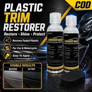 【Turns Old Plastic Black Again】JMY Car Motorcycle Plastic Trim Restorer Oil/Car Plastic Restorer/Motorcycle Trim Restorer/Dashboard Shine/Bumper Restorer/UV Protectant
