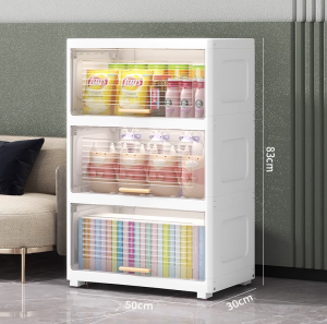 Strip Flip Top Cabinet Chest Storage Plastic Storage Box Home Organizer Container Drawer Rack