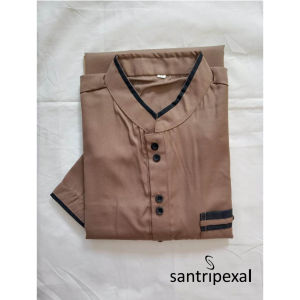 Santripexal Baju Koko Anak Laki Remaja Lengan Pendek Motif Terbaru Kekinian