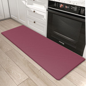 PVC Kitchen Carpet Waterproof Oilproof PU Leather Kitchen Mat Non Slip Floor Mat for Living Room Bedroom Doormat