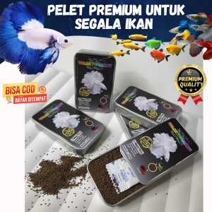 pelet segala jenis ikan premium membantu mutasi warna pada ikan kemasan slide 50gr