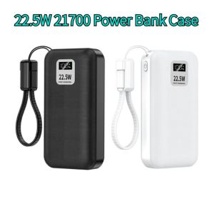 MUSASI Detachable Power Bank Case For 2pcs 21700 Batteries Empty Battery Housing Shell  Empty Battery Box (Batteries Not Included)