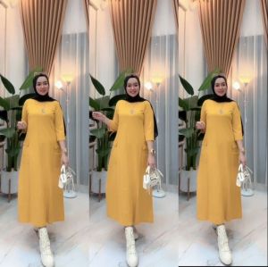 Midi Dress Wanita Kekinian Ld 110 // Midi Dress Cargo by Nabil
