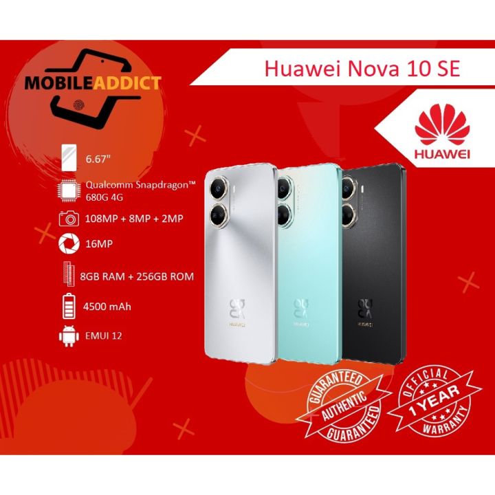 Huawei Nova 10 Se Ntc 1 Year Official Warranty Lazada Ph