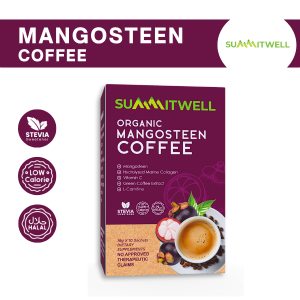 SUMMITWELL Organic Mangosteen Coffee with Stevia Sweetener - 18g per Sachet