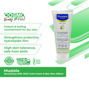 Mustela Nourishing Milk With Cold Cream 200ml [with Bee Wax] [96% natural ingredients]