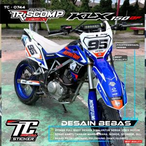 Decal sticker Custom KLX 150 bf Dtracker 150 New DTX motif simpel keren bisa request - Stiker skotlet motor kawasaki KLX 150 BF New fullbody bebas reques - List variasi Striping KLX BF 150 New Fullbody Desain custom bisa ubah / edit request TC-0744