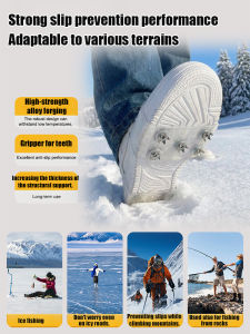 Outdoor Snow Hiking Invisible Ice Cleats Ice Crampons Anti-slip Shoe Covers Snow Traction Devices Five-claw Ice Crampons Anti-slip Gadgets Outdoor Anti-slip Ice Crampons