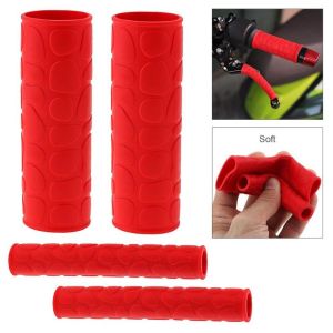 Universal Handle Grip Cover Protector Non-Slip Rubber Strip Motorcycle Rubber Handlebar Glove Brake Cover