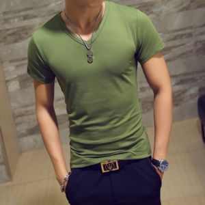 ❤️XẢ KHO GIÁ SỐC❤️ Áo thun nam tay ngắn cổ tim vải cotton mềm mịn đơn giản sang trọng lịch lãm