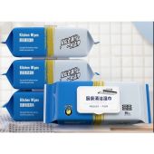 80pcs Hypoallergenic Antibacterial Kitchen Cleaning Wipes with APG Decontamination Factor Double Seal Design and Easy Extraction