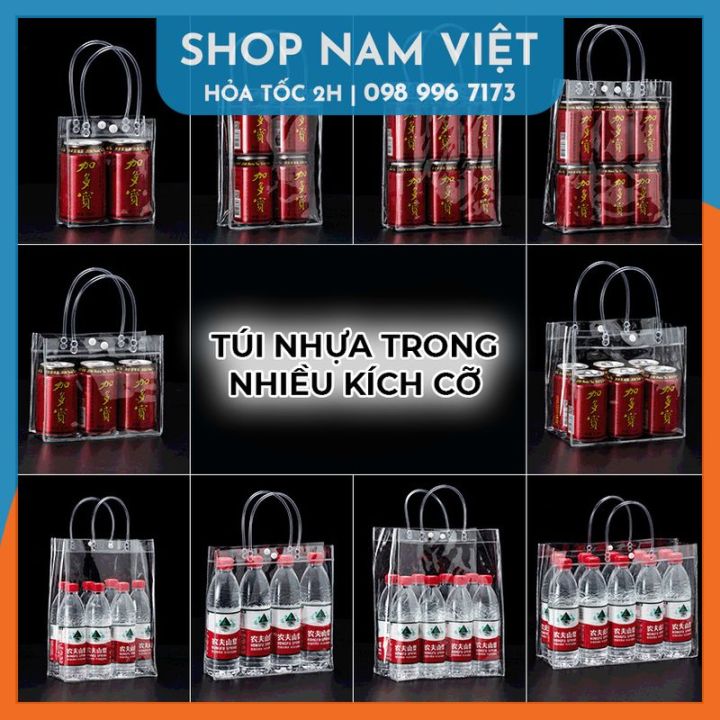 Túi Nhựa Trong Suốt Có Quai Xách Bằng Nhựa PVC | Lazada.vn