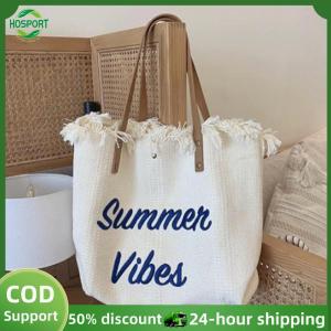 【HOSPORT】Women Canvas Tote Handbags Casual Shoulder Work Bag Large Shoulder Bag Handbag for Work Beach Travel and Shopping【1-3 days delivery】