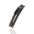 Guteninc - Gelang Kulit Two Layer Black Guten Bracelet. 