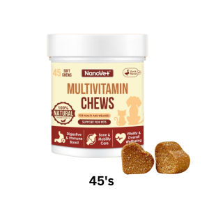 Nanovet Pet Multivitamin Chews For Cat and Dog (45Chews/120Chews) - For health & wellness