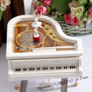 《SG Local stock》Christmas gift Music box Jewelry box piano dancing girl Automatic rotation Valentines birthday kids toys gift