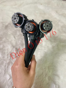 COMBO 10 giắc cắm đui đèn xe tải đèn hậu 8 chân tròn