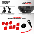 MOKOTO HELMET CAMERA HOLDER 2 IN 1 SET FULL FACE HELMET CHIN ADJUSTABLE MOUNT HOLDER FOR MOTORCYCLE 1PC MKT-9027. 