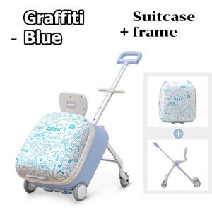 20-inch 2-in-1 stroller and suitcase for children can sit and ride Kids trolley Luggage