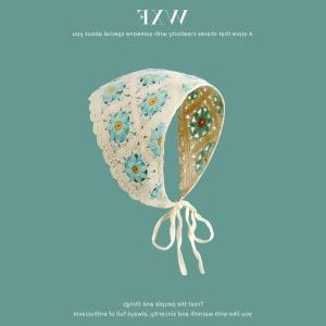 Ins Korean Aesthetic Scarf/Jilbab Rajutan Buatan Tangan/Syal Estetik Korean/Tudung Kepala Korea Lucu Estetik/Ikat Kepala Ikat Rambut Rajutan